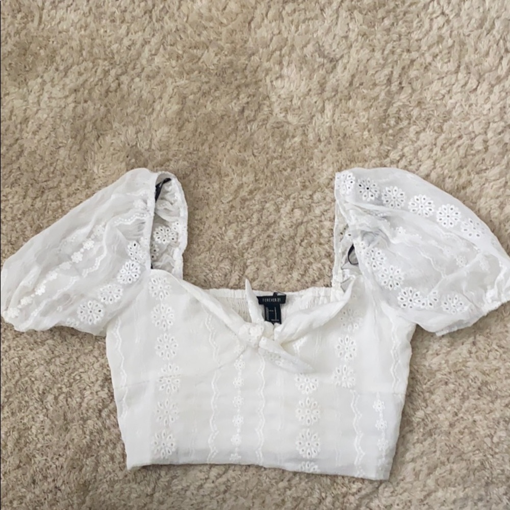 White crop top